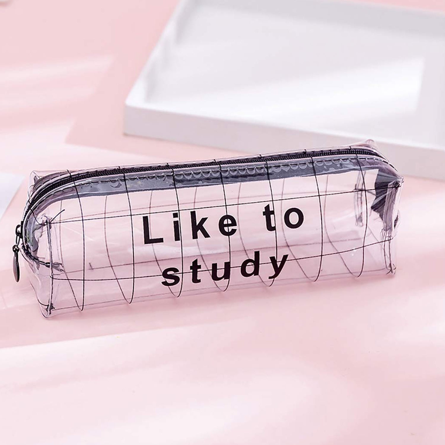 Transparent Pencil Pouch With Zipper (1 Pc) Transparent Pencil Pouch With Zipper (1 Pc)